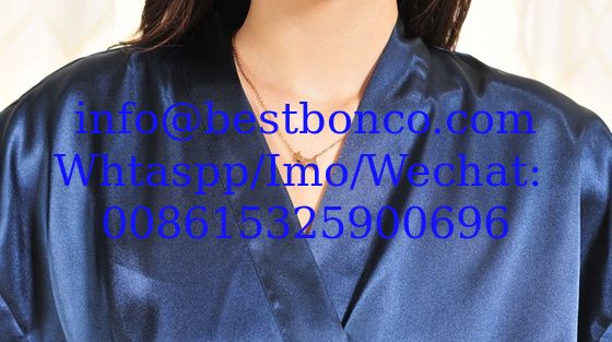Twisted satin nightgown emulation silk ladies nightgown summer solid color silk long bathrobe Japanese kimono cardigan r
