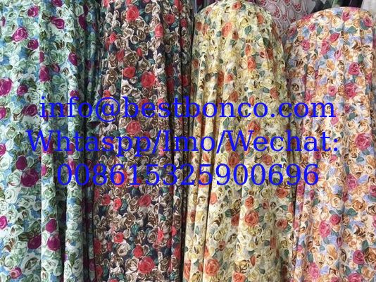 نسيج طباعة الشيفون تصميم الأزياء سعر رخيص