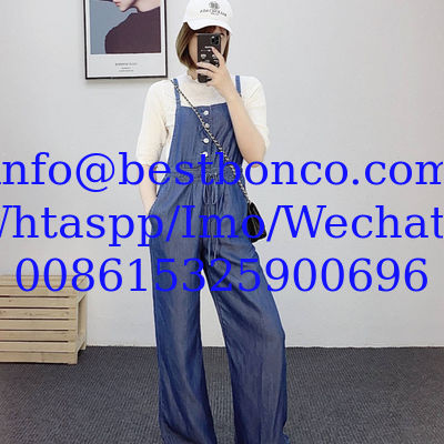 تقليد التوريد الفوري جينز Tencel، جينز غير مضطرب اللون، نسيج جينز رقيق للاستخدام مرة واحدة، مادة الملابس