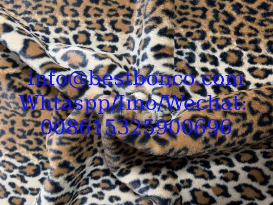 Velboa Printing fabric soft finish with high quality zebra design, snake design, any fashion design finest quality super
