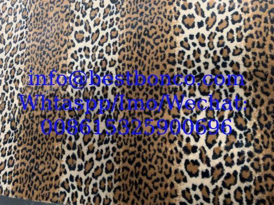 Velboa Printing fabric soft finish with high quality zebra design, snake design, any fashion design finest quality super