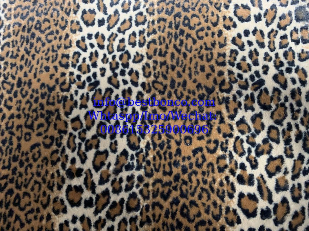 Velboa Printing fabric soft finish with high quality zebra design, snake design, any fashion design finest quality super
