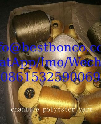 chanille color yarn polyester stocks